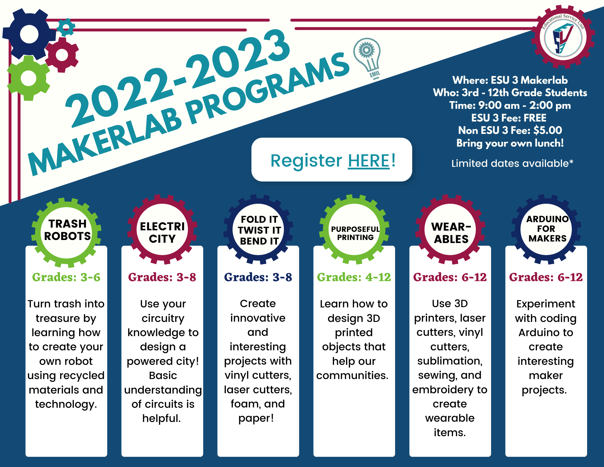 Click here to register for Makerlab Programs